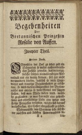 Zweyter Theil. Drittes Buch.