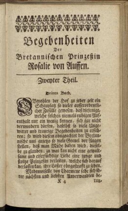 Zweyter Theil. Drittes Buch.
