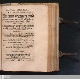 Dritter/ Vierdter vnd Fünffter Theil: Dritter/ Vierdter vnd Fünffter Theil deß: Stvdii Veræ Sapientiæ
