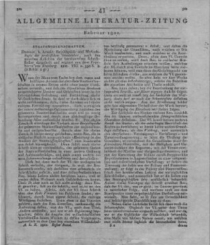 Kronburg, A. v.: Encyclopädie und Methodologie der practischen Staatslehre nach den neuesten Ansichten der berühmtesten Schriftsteller. Dresden: Arnold 1821