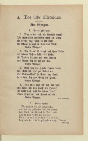 A. Das liebe Elternhaus
