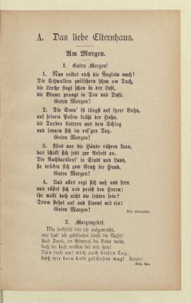 A. Das liebe Elternhaus