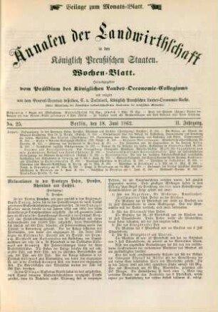 No. 25. Berlin, den 18. Juni 1862. II. Jahrgang.