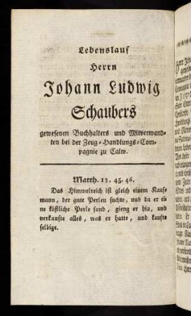 84-92, Lebenslauf Herrn Johann Ludwig Schaubers