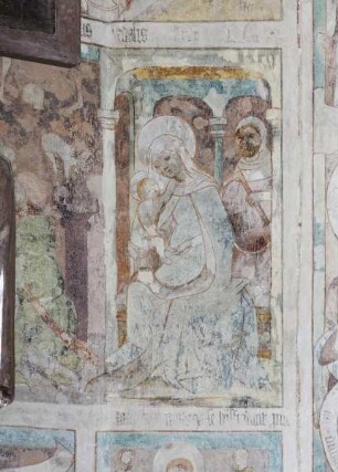 Szenen aus dem Marienleben und Leben Jesu Christi — Thronende Madonna