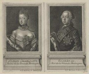 Bildnisse des Georg III., König von Großbritannien und der Sophie Charlotte, Königin von Großbritannien
