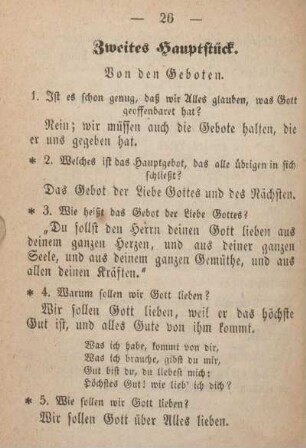 Zweites Hauptstück. Von den Geboten.