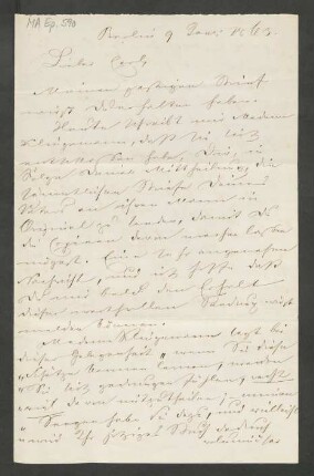 Brief an Carl Mendelssohn Bartholdy : 09.01.1863