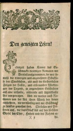 Den geneigten Lesern!