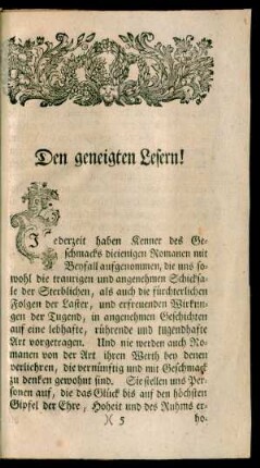 Den geneigten Lesern!