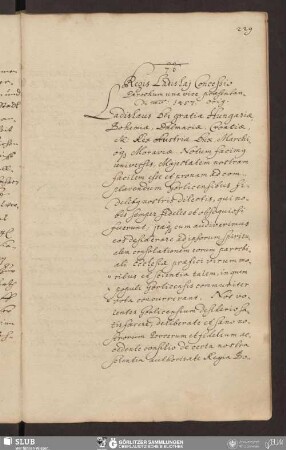 76. Regis Ladislaj Concessio Parochum una vica præsentandi ao. 1457.