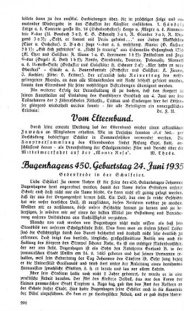 Bugenhagens 450. Geburtstag 24. Juni 1935