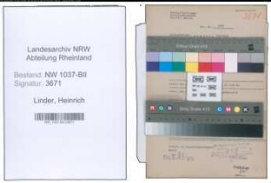 Entnazifizierung Heinrich Linder , geb. 12.01.1902 (Lehrer)