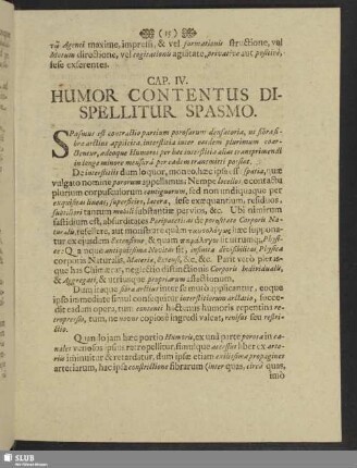 Cap. IV. Humor Contentus Dispellitur Spasmo