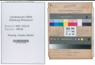 Entnazifizierung Gustav Martin Koenig , geb. 11.01.1890 (Reichsbahninspektor)