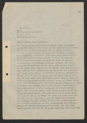 Korrespondenz zwischen Hans Kreller und J.C.B. Mohr (Paul Siebeck), 08.12.1946-28.03.1947