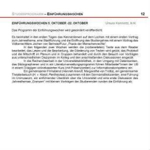 Studienprogramm