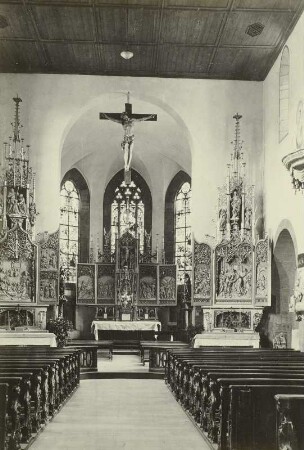 Lohr am Main, Kirche : Lohr am Main. Pfarrkirche. Blick zum Altar