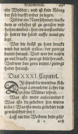 Das XXXI. Capittel.