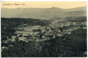 Jonsdorf. Blick auf Jonsdorf