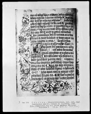 Psalterium aus Sankt Ulrich in Augsburg — Initiale U, darin Heilige, Folio 173verso
