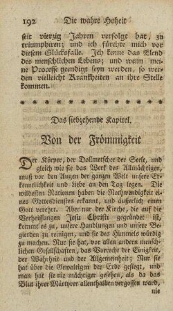 Das siebenzehente Kapitel. Von der Frömmigkeit