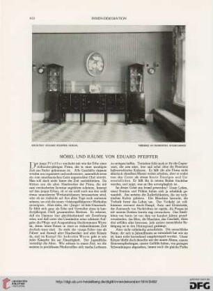 Möbel und Räume von Eduard Pfeiffer