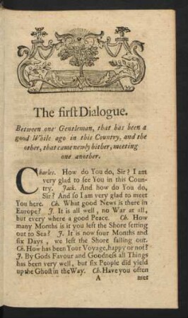 The first Dialogue - The tenth Dialogue.