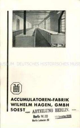 Preisliste über ortsfeste Akkumulatoren