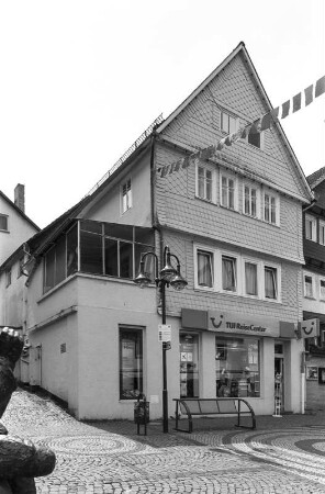 Wohn- und Geschäftshaus (Wohn- und Geschäftshaus, Fachwerk); Frankenberg, Neustädter Straße 33