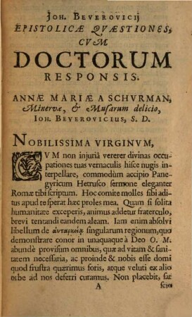 Epistolicae quaestiones