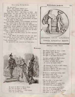 "Romanze" "Räthselhafte Inschrift"