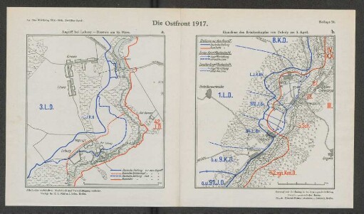 Beilage 24a. Die Ostfront 1917. Angriff bei Labusy - Darewo am 26. März.