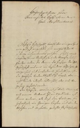 Brief von Friedrich Christoph Neubur an Johann Friedrich von Uffenbach, Göttingen, 8.4.1741