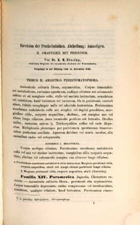 Revision der Prothelminthen : Abtheilung: Amastigen (Schluss) ; (vorgelegt in der Sitzung vom 14. December 1865)