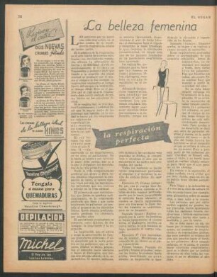 La belleza femenina : La respiración perfecta
