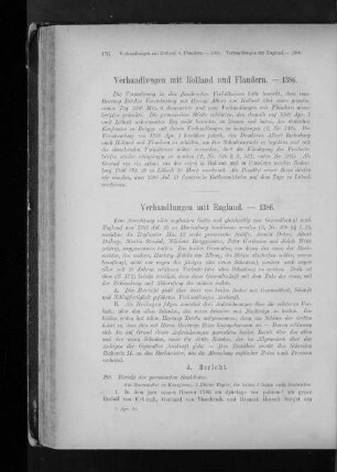 Verhandlungen mit Holland und Flandern. - 1386.