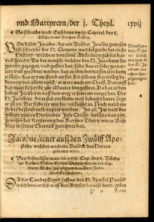 Jacobus/ einer auß den Zwölff Aposteln/ welcher auch ein Bruder des Herren genennet würt.