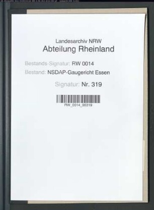 Ausschluß des Pg. Franz CASSIEPE, geb. 24.10.1873, Gastwirt in Duisburg-Wanheimerort, wegen Steuerhinterziehung und erfolgter strafrechtlicher Verurteilung