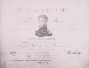 Theodor Körners "Leyer und Schwert", Erstdruck zu Heft II., vertont von Carl Maria von Weber