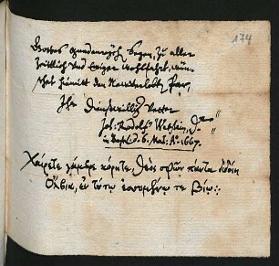 6 lat. Briefe, Basel 1667–1674