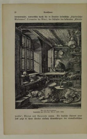 Der hl. Hieronymus. Kupferstich nach Albrecht Dürer (1471-1528)