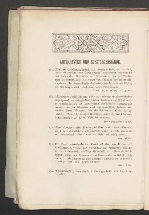 Antiquitäten und Kunstgegenstände