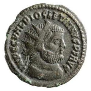 Münze, Follis, 295 - 299 n. Chr.