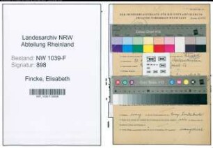 Entnazifizierung Elisabeth Fincke , geb. 28.10.1905 ()
