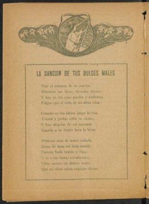 La canción de tus dulces males