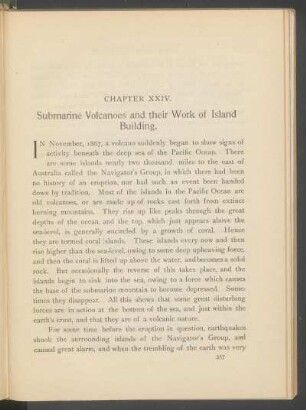 Chapter XXIV. - Submarine volcanoes and their work of island building.
