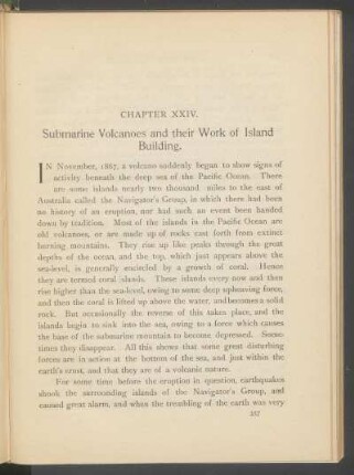 Chapter XXIV. - Submarine volcanoes and their work of island building.