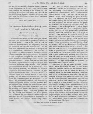 Die neuesten katholischen Streitigkeiten und Umtriebe in Schlesien (Beschluss von Nr. 193)