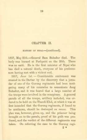 Chapter II. History of Nipal - (continued)